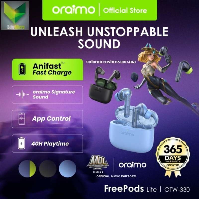 Oraimo TWS True Wireless Stereo Bluetooth Earphone v5.3 Freepods Lite