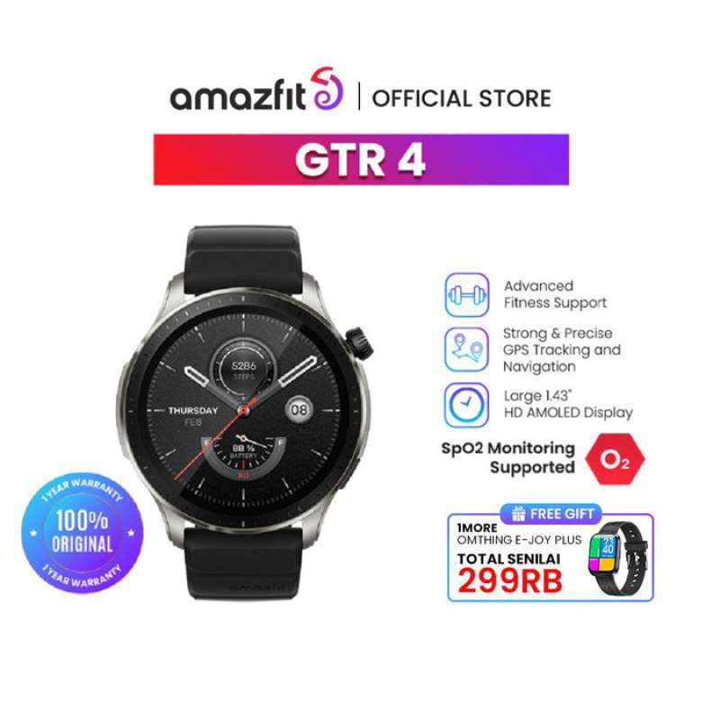 Promo Amazfit GTR 4 Smartwatch Bluetooth Call GPS SpO2 150 Sports