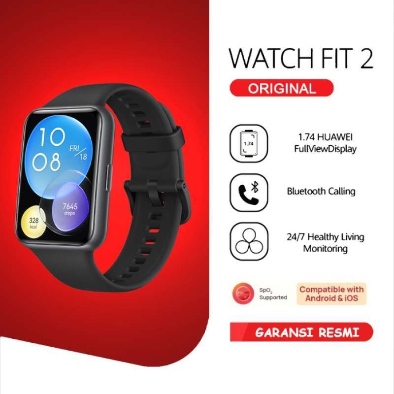 Huawei Watch Fit 2 Active Edition Midnight Black Bluetooth Smartwatch NEW