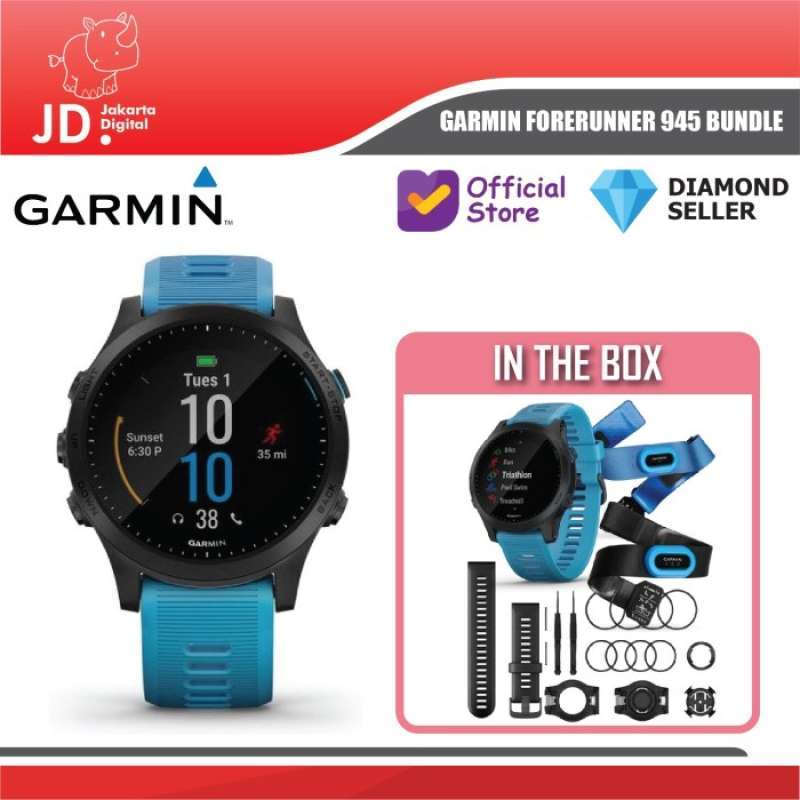 Promo Garmin Forerunner 945 Bundle Smart Watch with Music Diskon