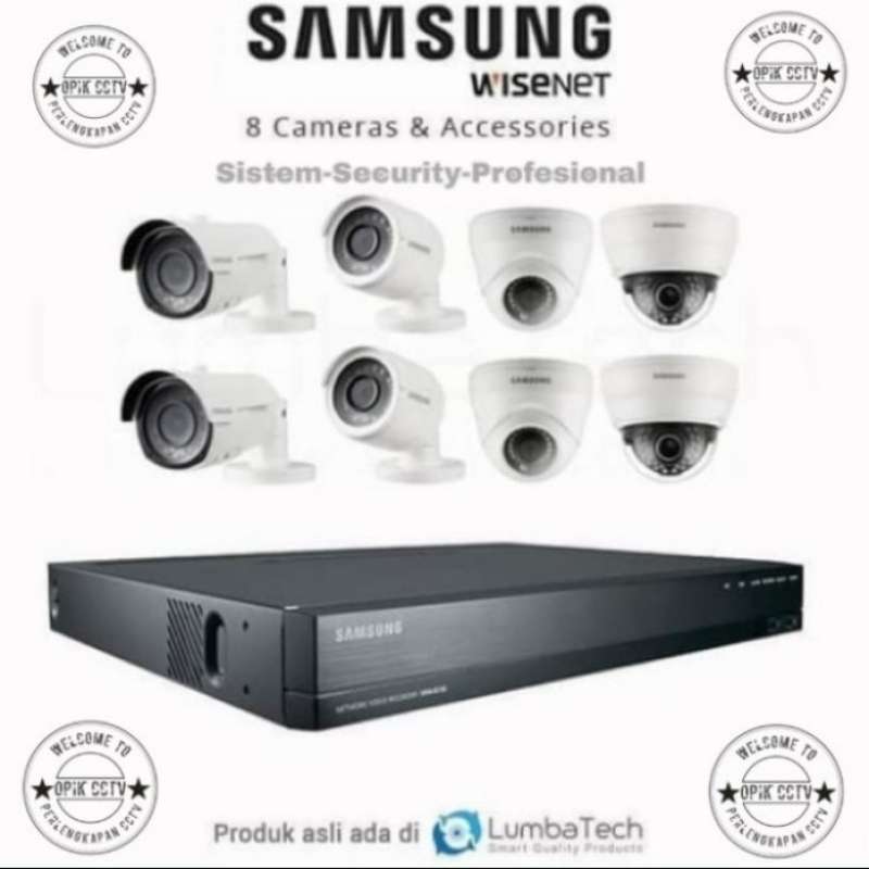 PAKET CCTV SAMSUNG WISENET 16 CHANNEL 16 CAMERA