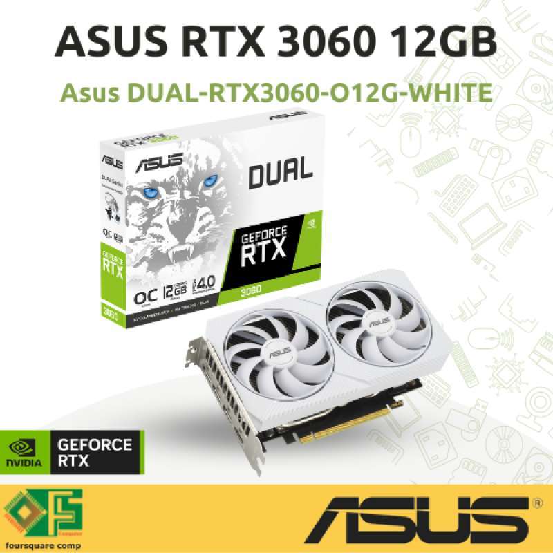 Jual VGA Asus Dual Geforce Rtx 3060 12gb Gddr6 Oc White Resmi Dual