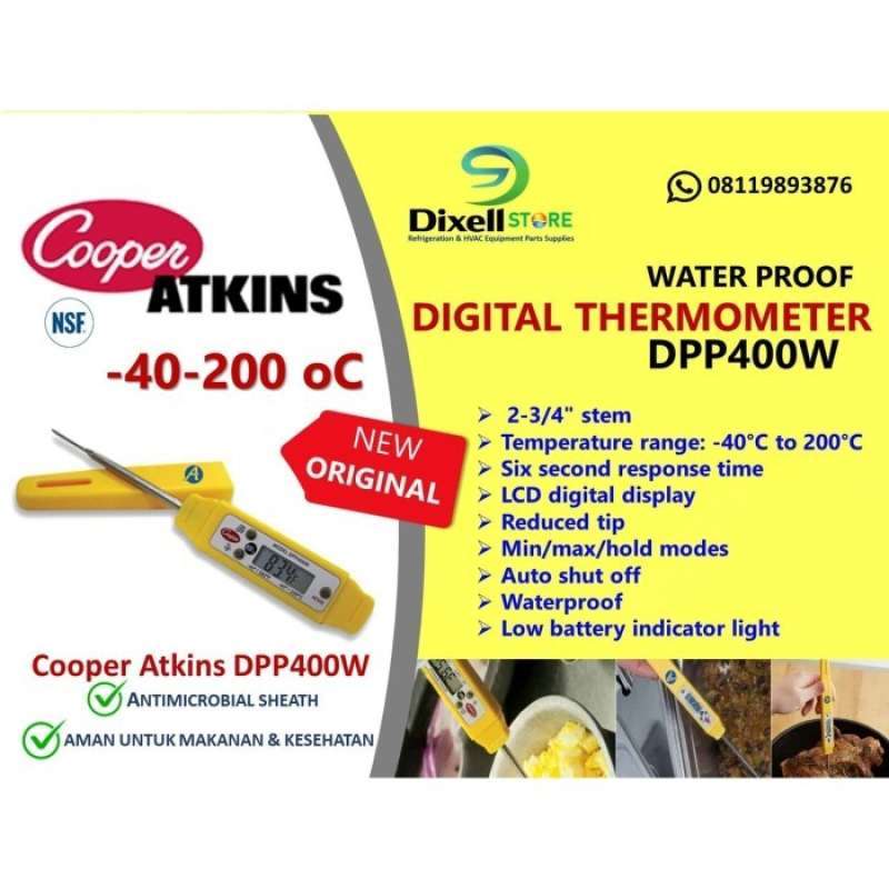 Cooper-Atkins® DPP400W - Digital Thermometer, Waterproof, Pen