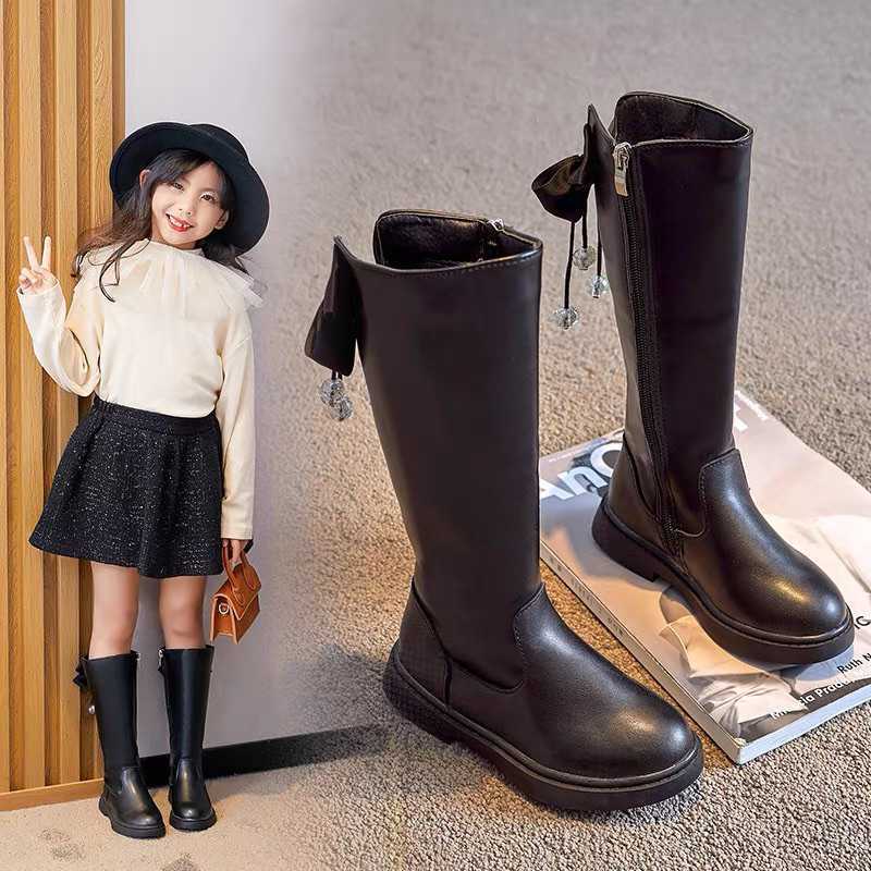 Verish Kids knee boots import winter gempi sepatu anak tinggi fashionable  korea style cewek perempuan high fashion show