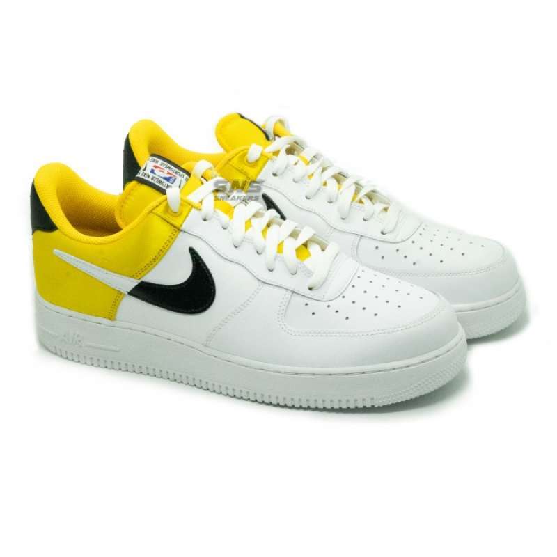 Nike Air Force 1 Low NBA Yellow Satin 100 Original Authentic