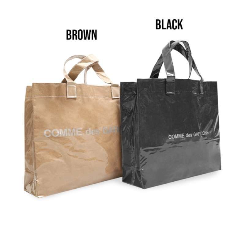 Cdg pvc tote shop bag black