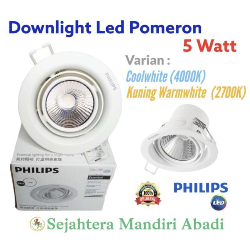 Jual Lampu Downlight Led Philips 5 Watt Pomeron Varian 2700k 4000k Coolwhite 4000k Multicolor Di Seller Arie Shop Harapan Jaya Kota Bekasi Blibli