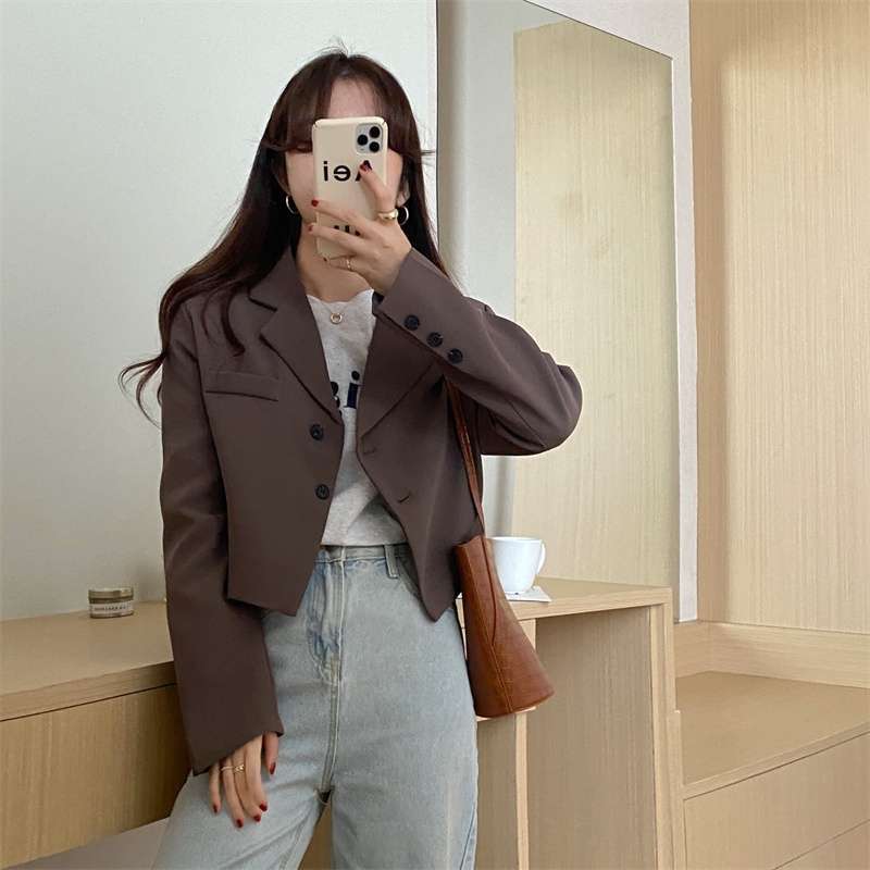 Jaket Blazer Korea Blazer Korean Style Jaket Crop Wanita Terbaru