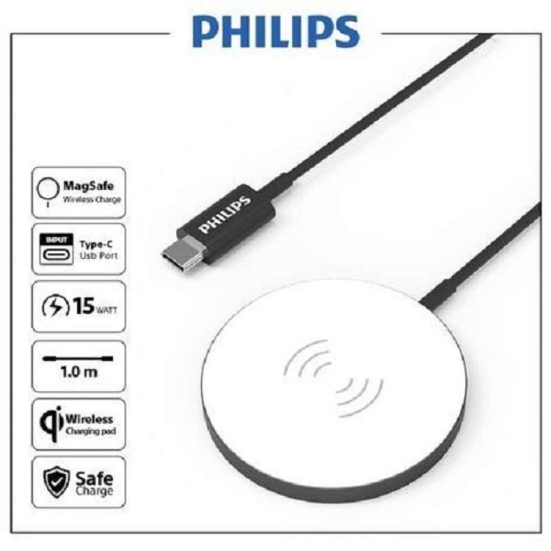Philips DLP9319MW MagSafe Wireless Charger Pad 15W Kabel Type-C