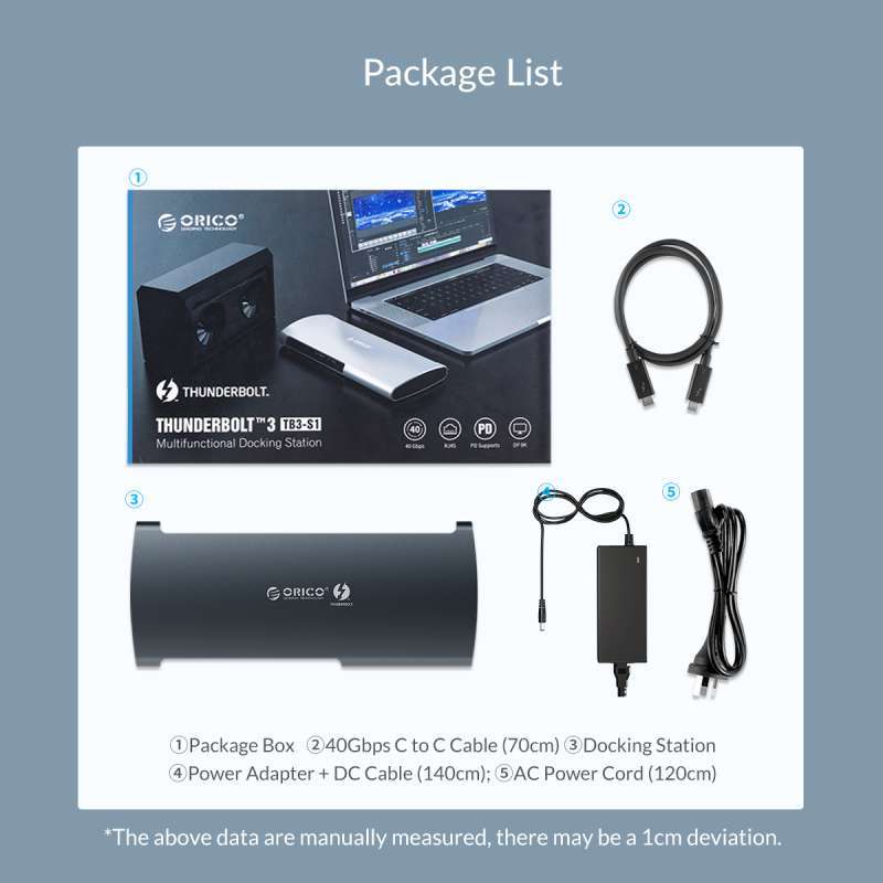 Promo Orico Thunderbolt Aluminum Alloy Docking Station Tb3-s1