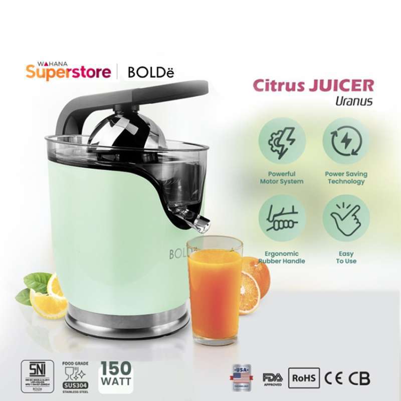 Promo Bolde Super Electric Citrus Juicer Uranus Hijau Diskon 16