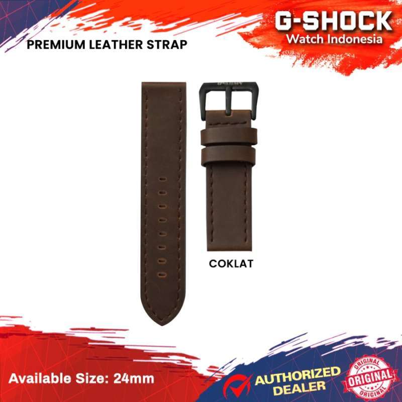 Jual Leather Strap Tali Kulit Jam Tangan Pengganti Kulit 24mm di