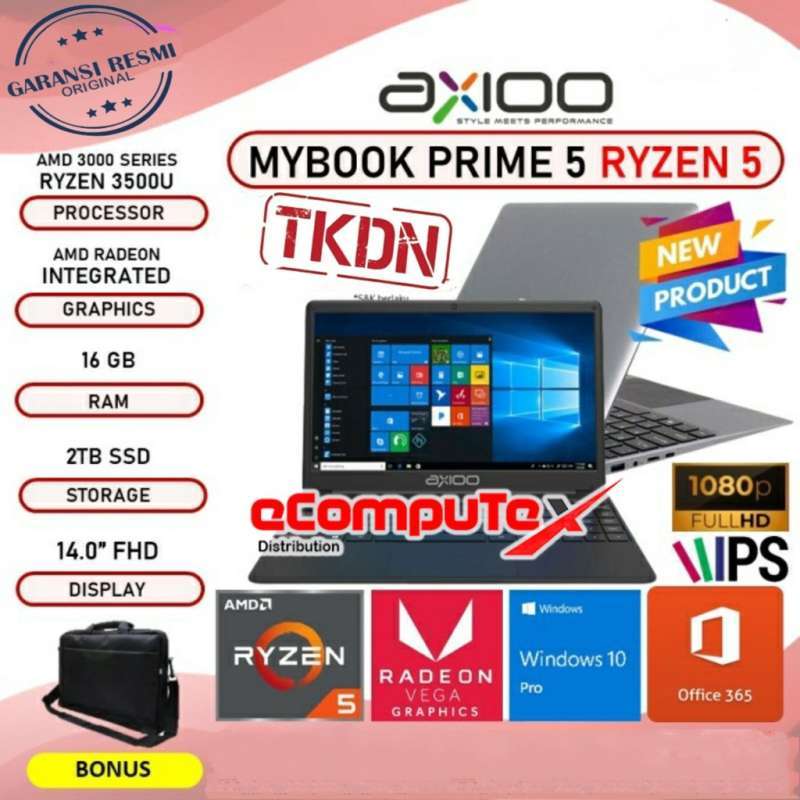 Jual Laptop Axioo Mybook Prime (16s19-3) Amd Ryzen 3500u 16gb