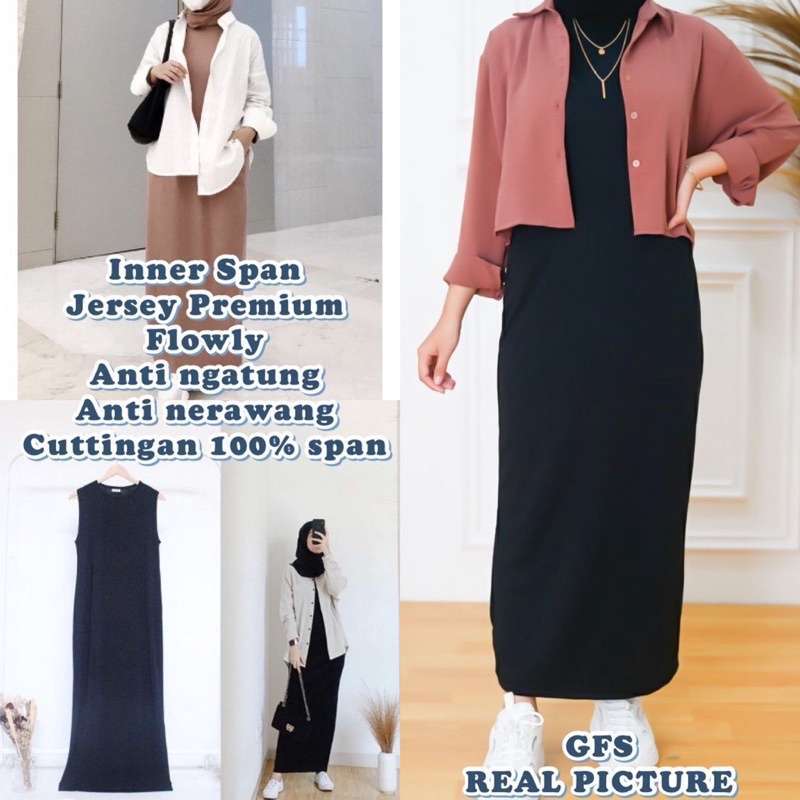 Promo Inner Dress Span Inspan Long Dress Inner Span Varian M Navy Diskon 78 Di Seller Clotheutic.id Ketintang Kota Surabaya Blibli