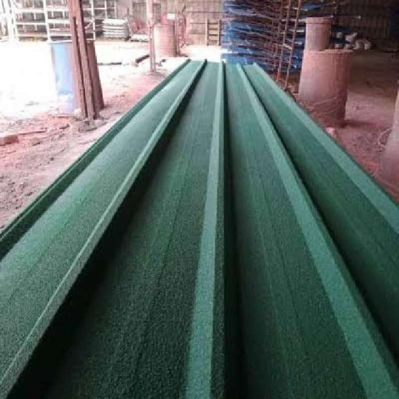 0.3MMx75CMx5M / NM Seng Spandek Galvalum Pasir Gel Besar Hijau Lembar