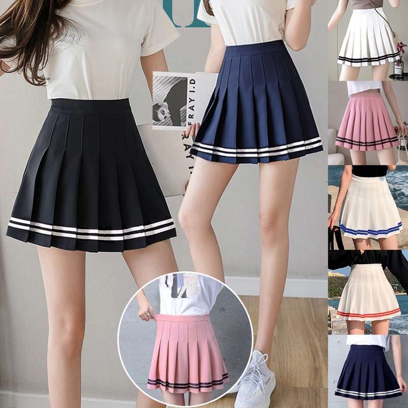 Blue pleated skirt 5xl best sale