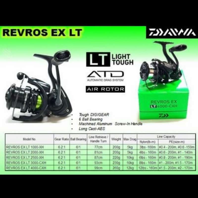 Reel Daiwa Revros Ex Lt 3000 Cxh Power Handle