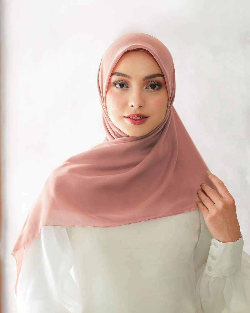 Warna Hijab Segi Empat Plain Hijab Scarves Headscarf Tudung Satin