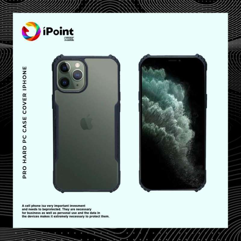 CASE IPHONE 11 PRO MAX HARD SILICONE BEZEL WITH BACK TRANSPARANT