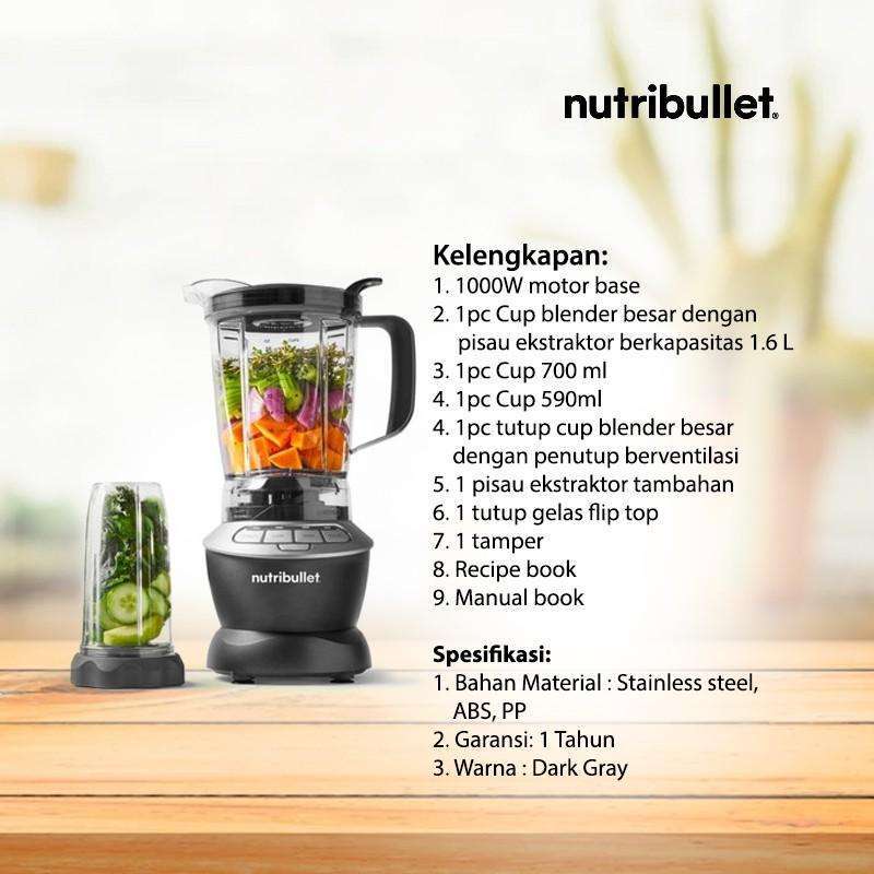 Nutribullet Combo 1000W Dark Grey Blender Smoothies Maker