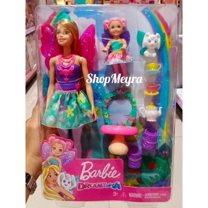 Jual Barbie Dreamtopia Tea Party Playset with Barbie Fairy Doll di