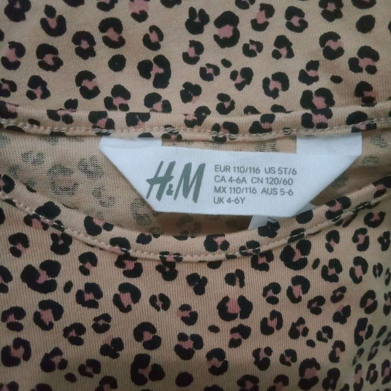 Size baju top h&m