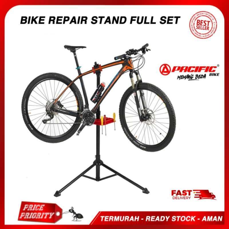 bike repair stand pacific standar servis service sepeda aloy sp j502