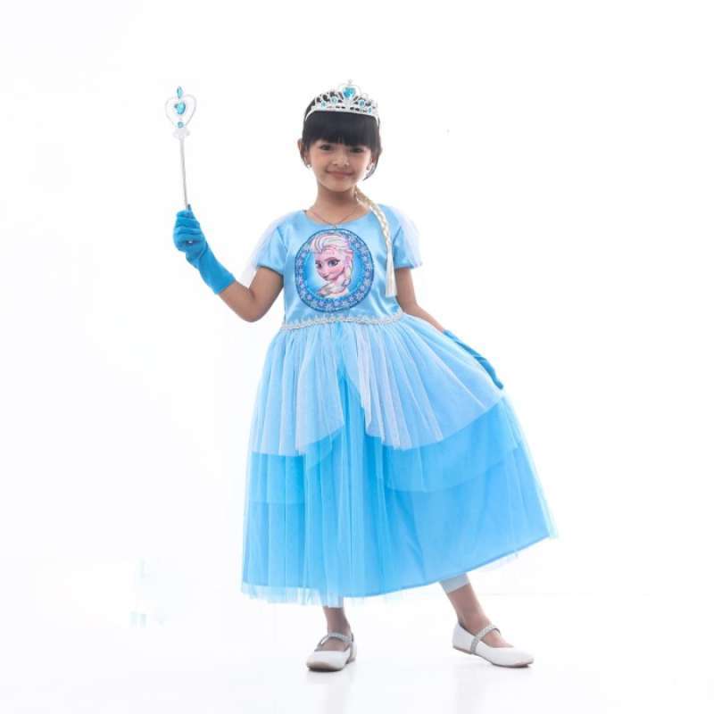 Gaun frozen anak Dress Frozen anak Baju pesta anak Frozen Gaun Elsa