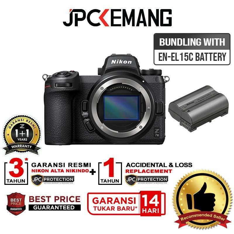 JPC KEMANG Nikon Z7 II Body Only Mirrorless Nikon Z7 Mark II Z7II Z 7II  with FTZ II Adapter*/ Z 400mm Z 800mm Accessories* GARANSI  RESMI