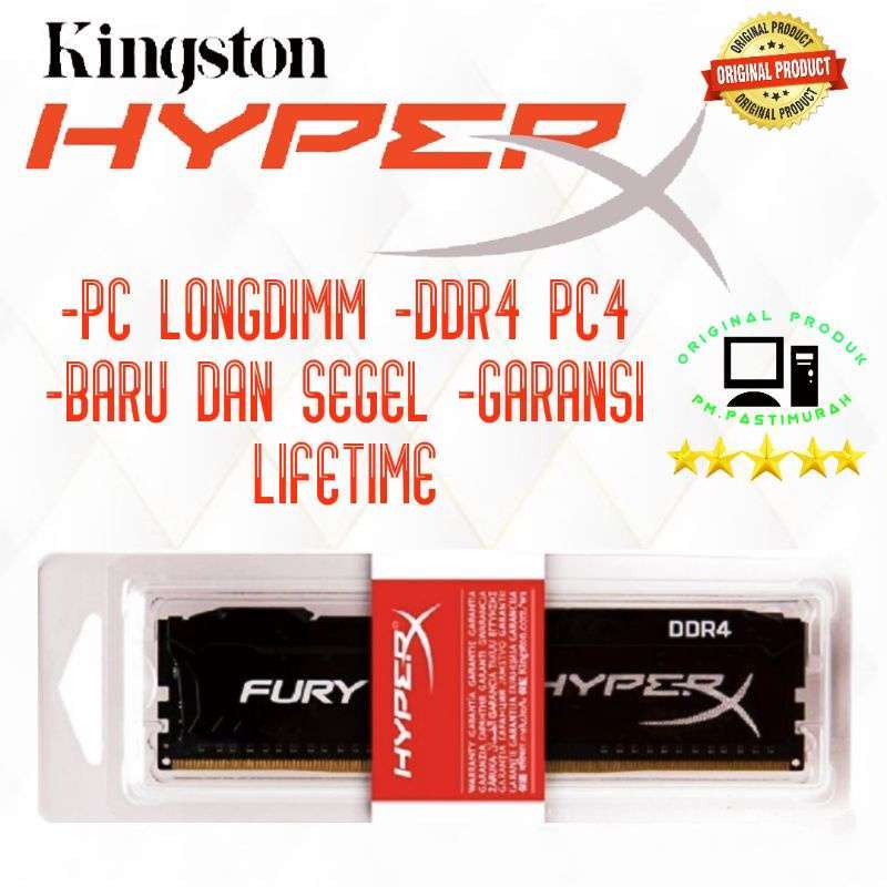 RAM PC DDR4 4GB 2666MHZ PC4 21300 ORIGINAL HYPERX GAMING KINGSTON