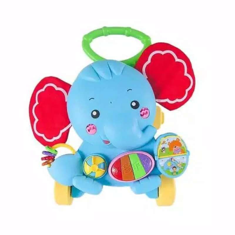 Mainan Bayi Dorong Baby Push Walker Fisher Price Musical Elephant