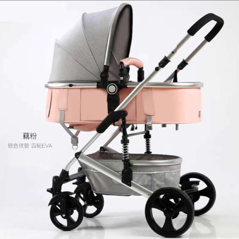 FREE ONGKIR Stroller belecoo 2018 grey pink pastel