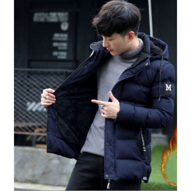 IMPORT MAN HOODIE WINTER COAT JACKET CLASSIC JAKET GUNUNG PRIA MUSIM DINGIN  DENGAN PENUTUP KEPALA MANTEL LAKI