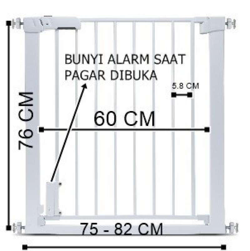 Baby gate alarm top