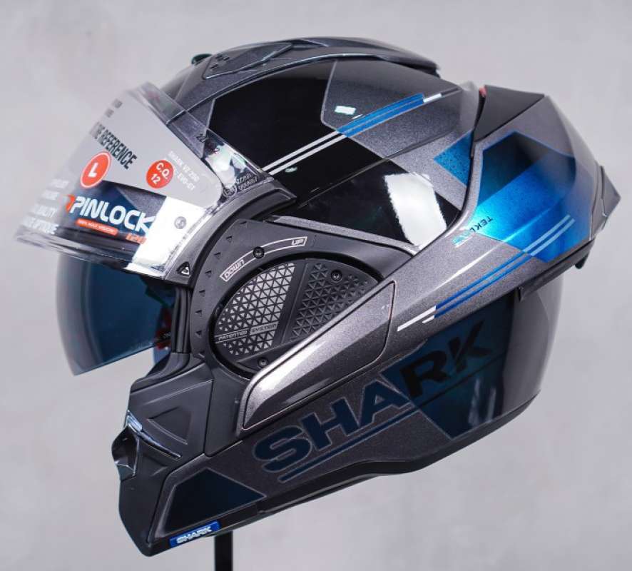 Promo Shark Evo Gt Tekline Black Blue Sier Aub Helm Full Face