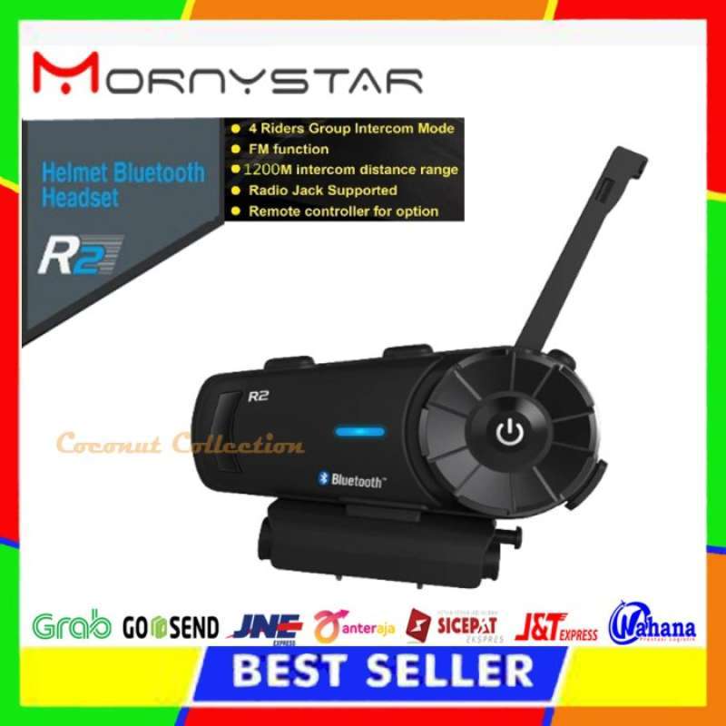 Promo BLUETOOTH INTERCOM HEADSET HELMET MORNYSTAR R2 FOR RETRO
