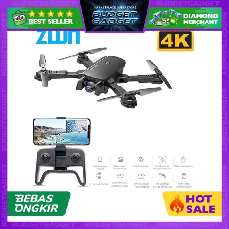 ZWN Quadcopter Drone Lipat R8 WiFi FPV Dual Camera 1080p 1808