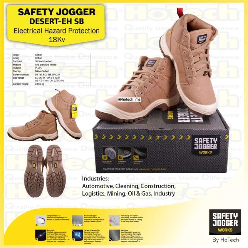 Sepatu Safety Electrical Hazard Protection 18KV Desert EH