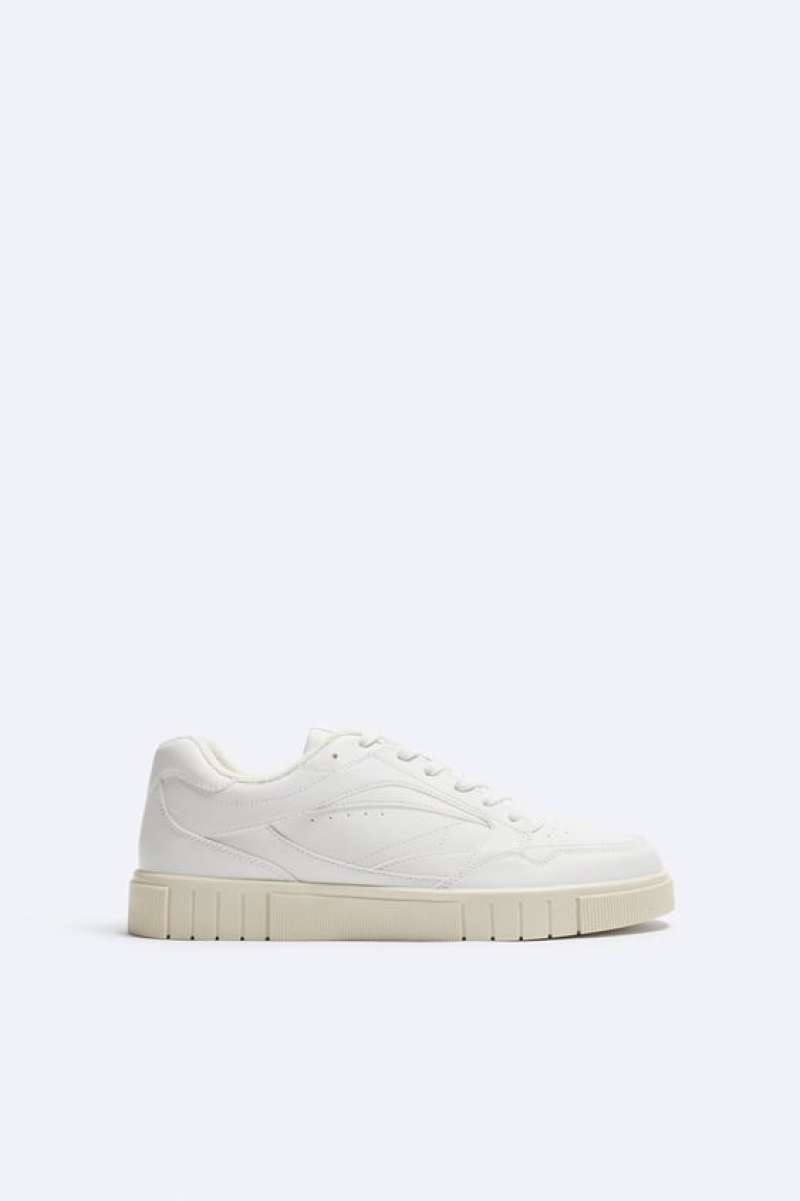 Jual ZARA MAN ORIGINAL STORE 100 SNEAKERS WITH TOPSTITCHING di
