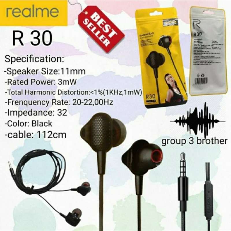 Jual HEADSET REALME BUDS R30 HANDSFREE REALME HEADSET REALME