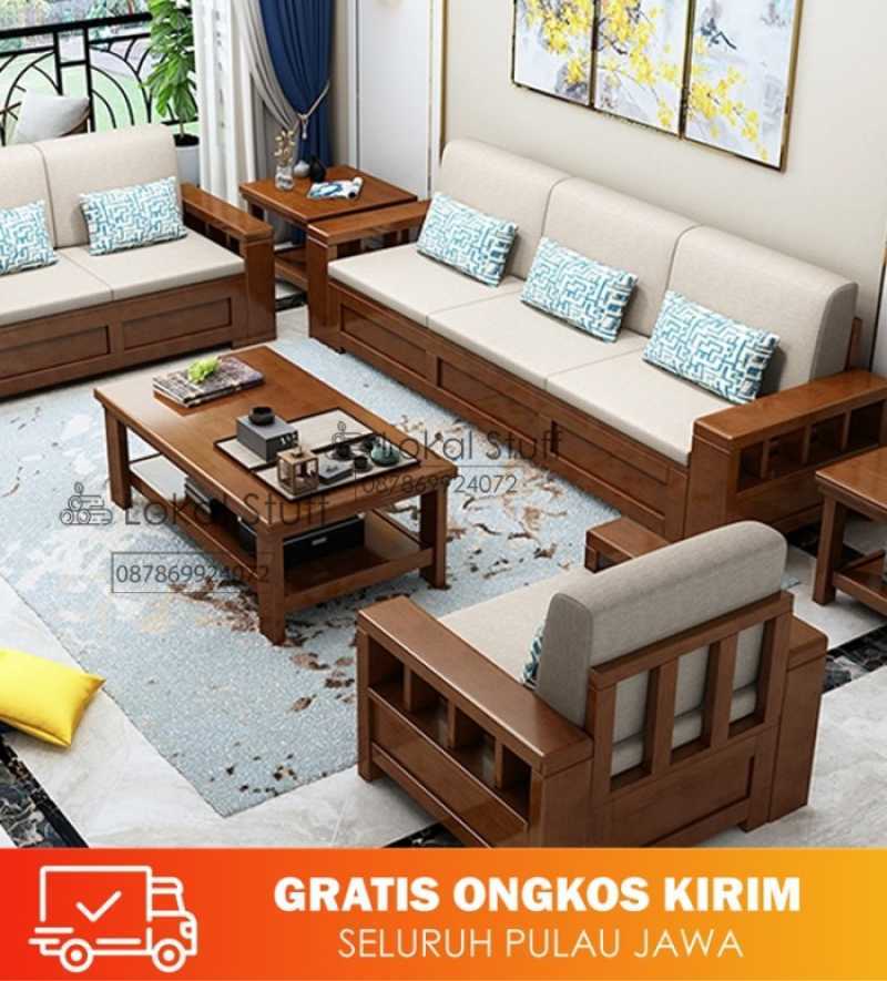 Custom Order Kursi Sofa Tamu Kayu Jati Full Set 321 S