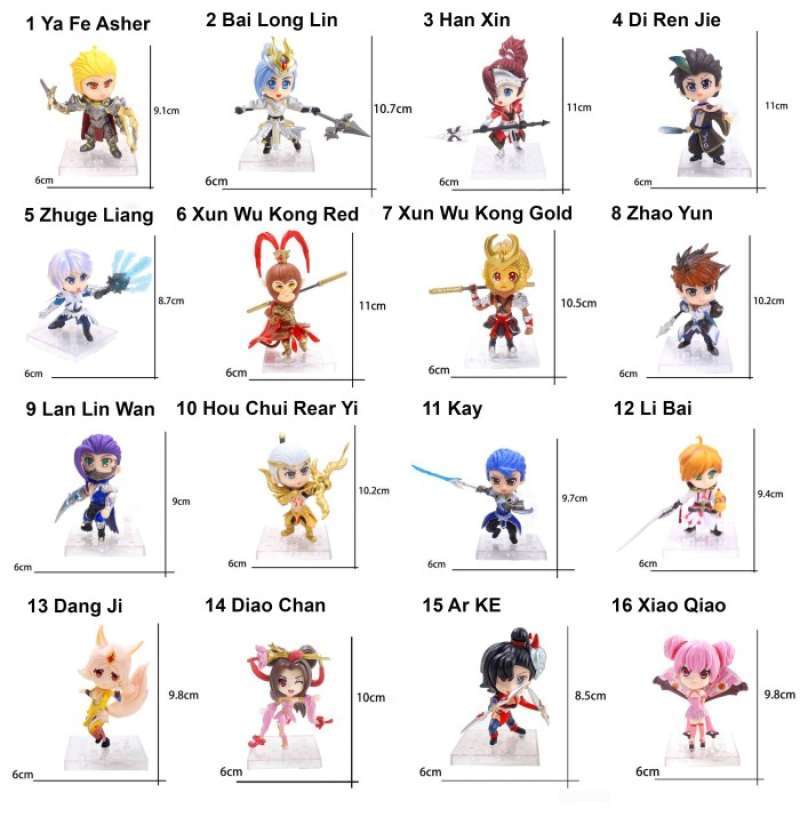 LEAGUE OF LEGENDS MOBILE LEGENDS HEROS ACTION FIGURE ZILONG TIGREAL SU FORYOU SHOP1234