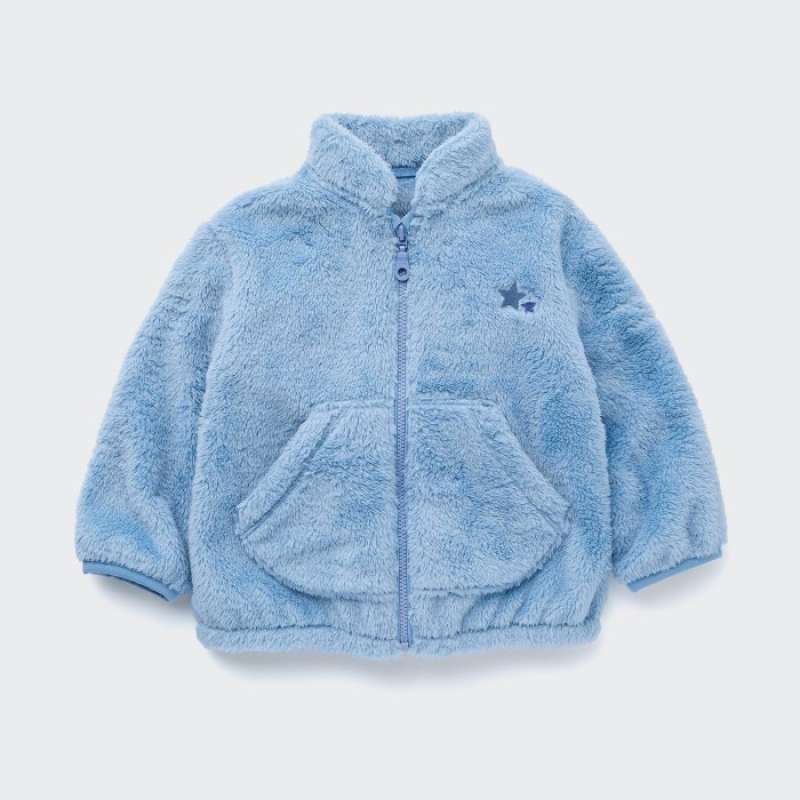 UNIQLO Jaket Fleece Lembut Retsleting Lengan Panjang 460831 Bayi 32 BEIGE