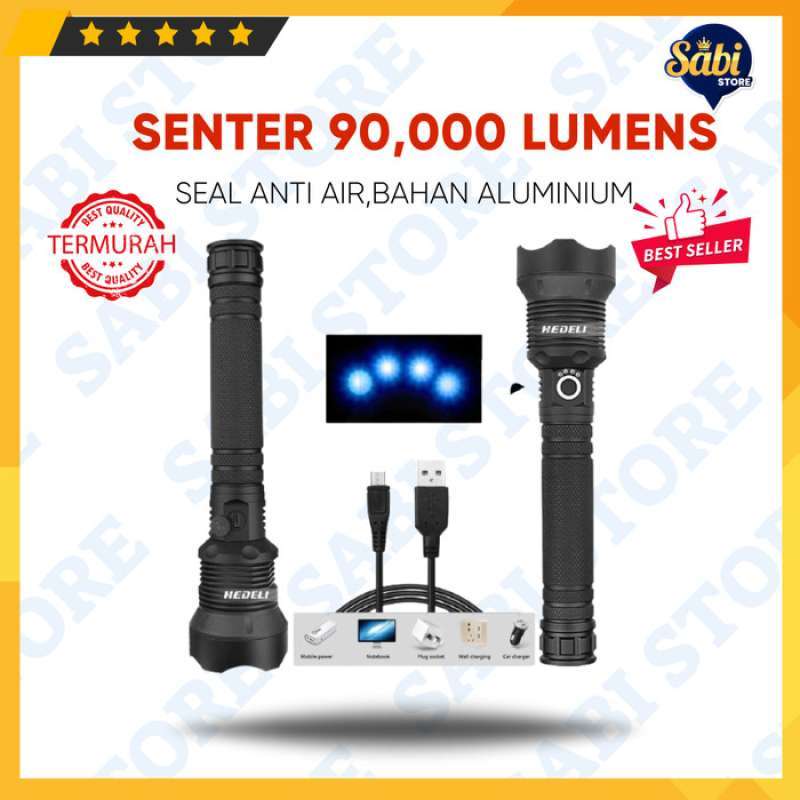 Senter LED Long Range Zoom XHP70.2 90000 Lumens