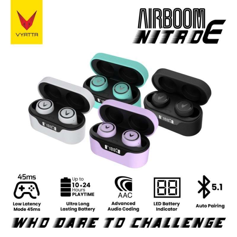 Promo VYATTA Airboom Nitro E TWS Bluetooth Headset Earphone