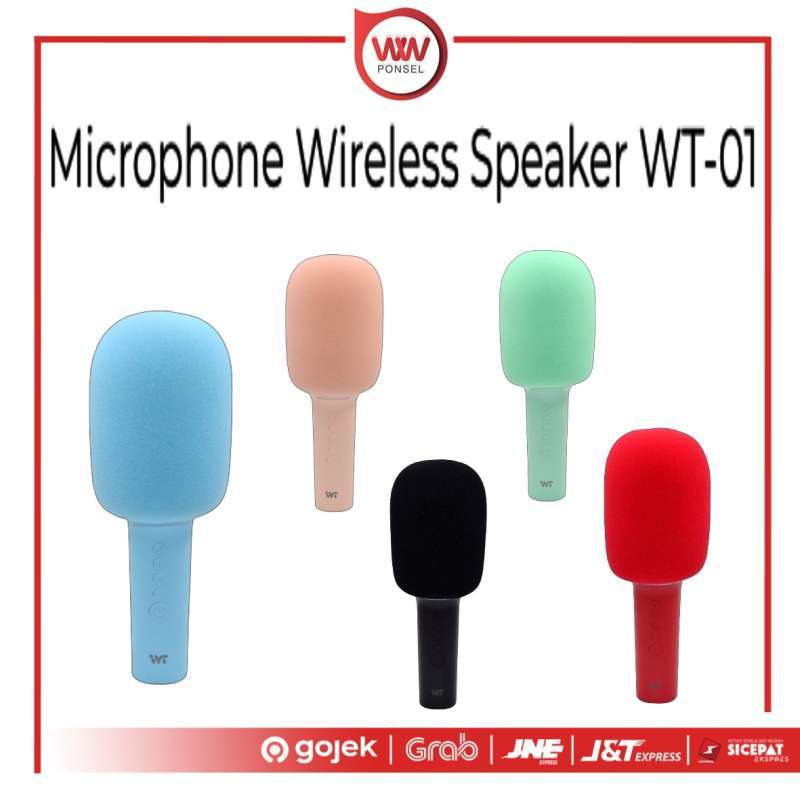 Fleco WT-01 Microphone Wireless HiFi Speaker untuk Karaoke dengan Bluetooth 5.0, Kotak Penyimpanan, dan Baterai Tahan Lama. Cocok untuk Di Rumah dan Perjalanan