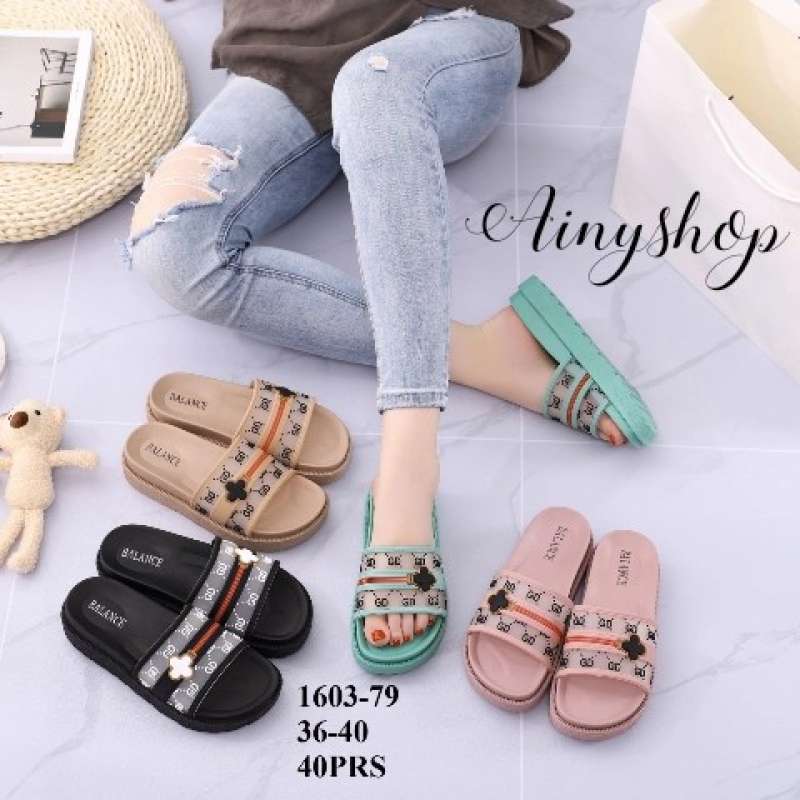 Jual Sandal selop wanita jelly wedges Balance 1603 79 di Seller