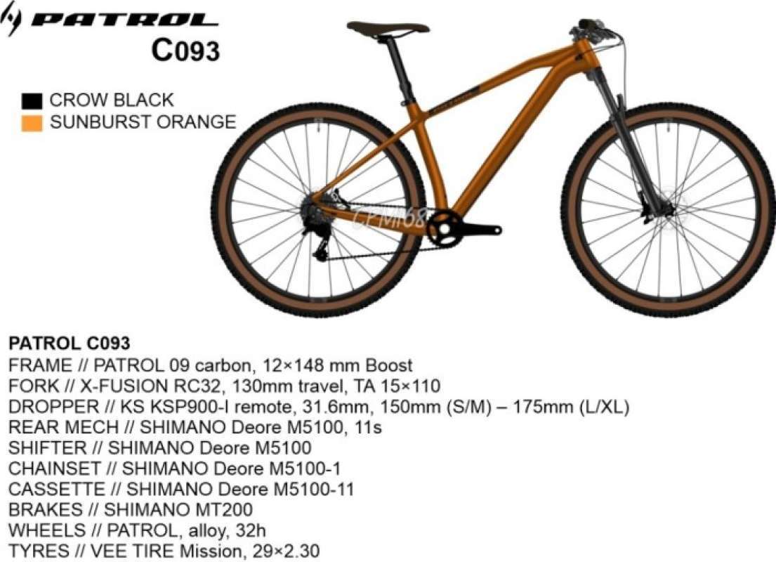 Sepeda Gunung Patrol C093 Carbon 11 Speed Hydraulic Mtb 29 Inch Terbaik