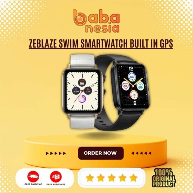 ZEBLAZE SWIM Smartwatch Swimming 5 ATM Built In GPS Health Monitor