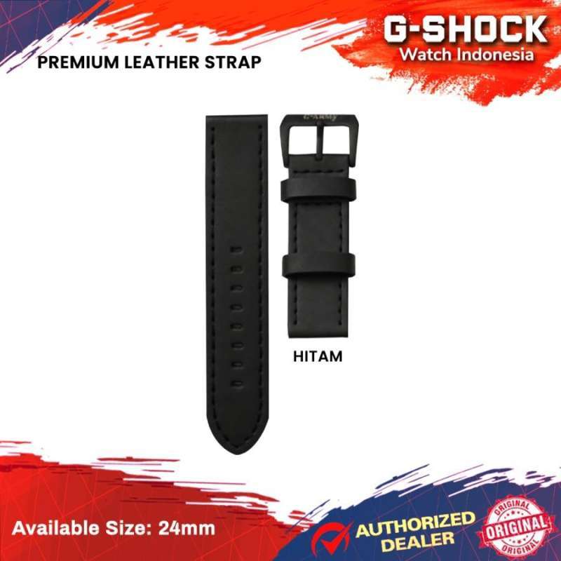 Jual Tali Kulit Pria Asli Jam Tangan Leather Strap 24mm AC EXP